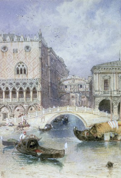 De Brug der Zuchten, Venetië door Myles Birket Foster